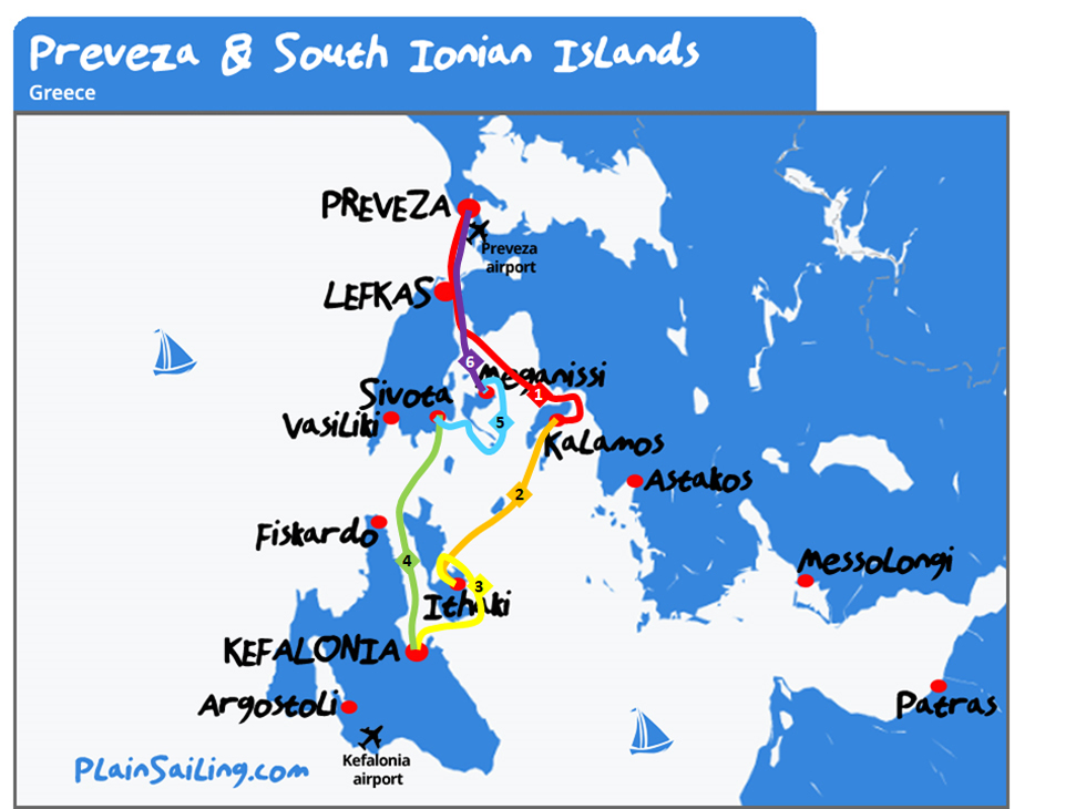 Preveza - 6 day sailing itinerary